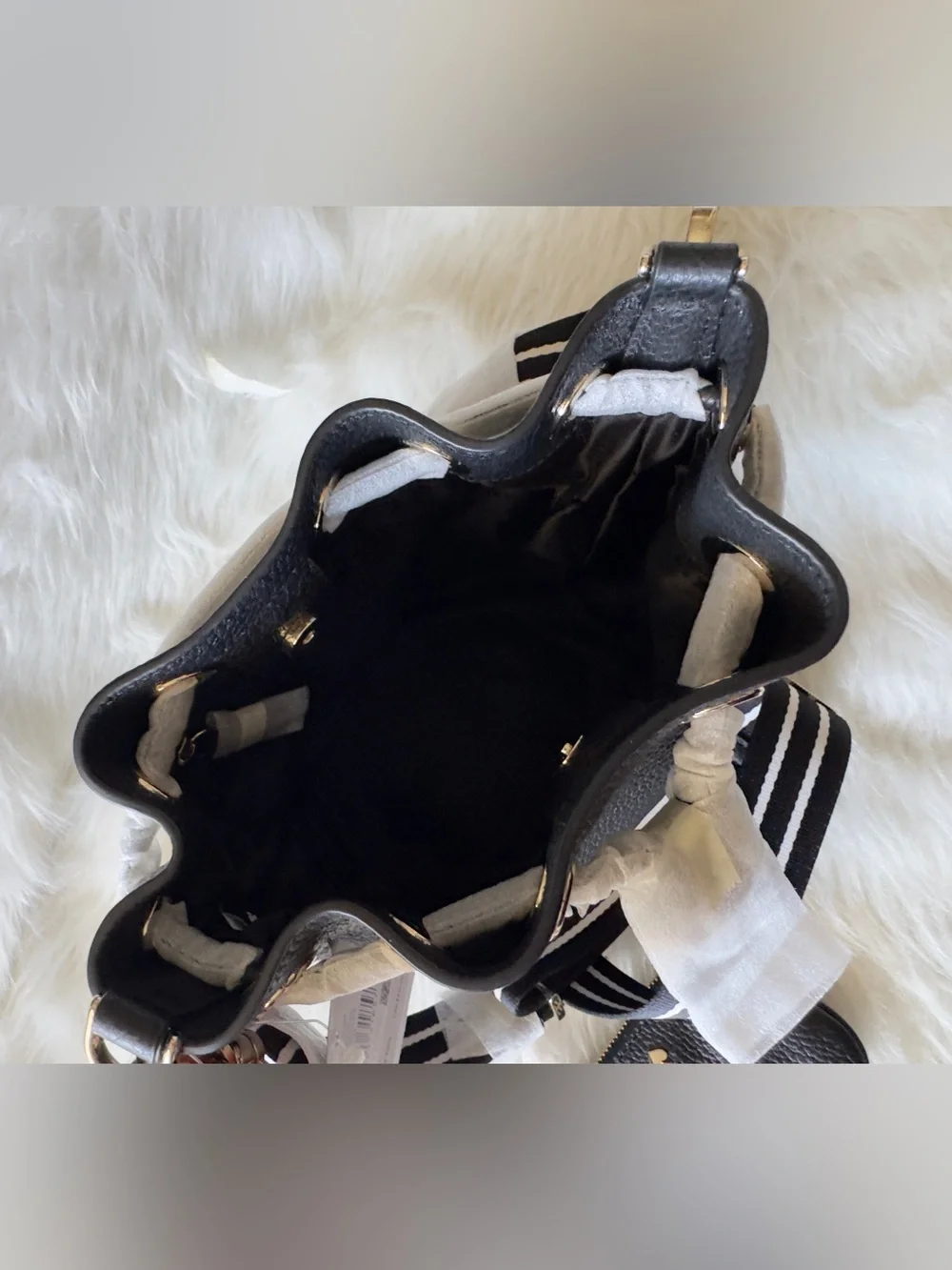 NWT Kate Spade Rosie Leather Mini Bucket Bag Black
